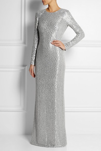 Kaufmanfranco - Crystal Embellished Silk-Satin Gown